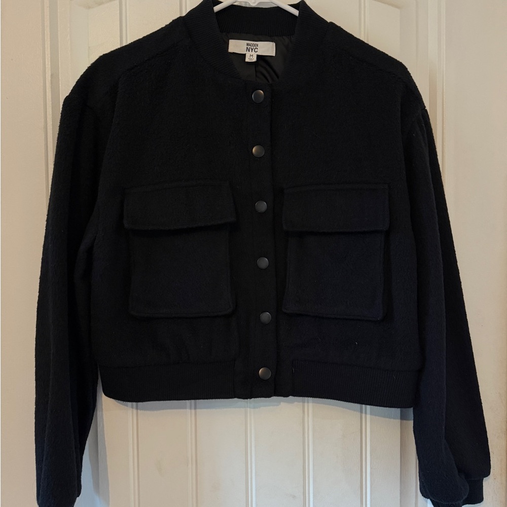 NYC Women's Black Bomber Jacket